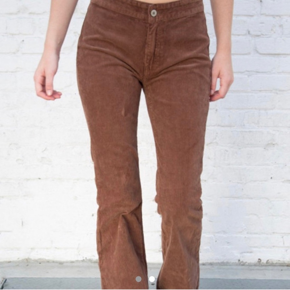 brown low rise brandy melville corduroy pants!
